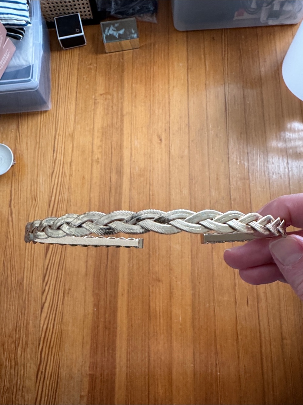 J.Crew Factory Shiny Braided Gold-Tone Women’s Hair Headband